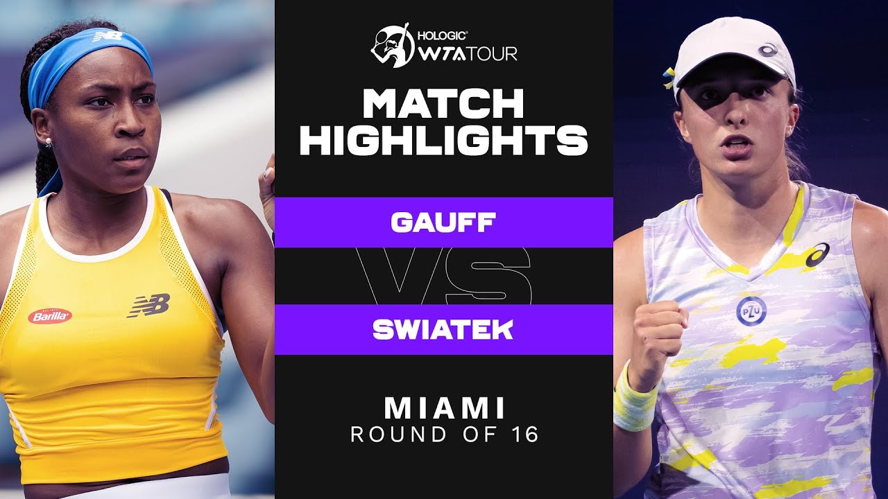Coco Gauff vs. Iga Swiatek | 2022 Miami Round of 16 | WTA Match Highlights  - YouTube