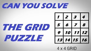 CAN YOU SOLVE THIS GRID PUZZLE. BRAINY RIDDLE CAN YOU SOLVE THIS GRID PUZZLE. BRAINY RIDDLE