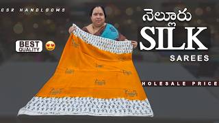 Nellore Silk Sarees  Mangalagiri Cotton Sarees  Wholesale Shop  Gsr Handlooms