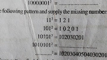 Observe the pattern and supply the missing numbers
