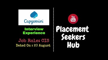 Capgemini CIS Role Interview Experience | OFF Campus |