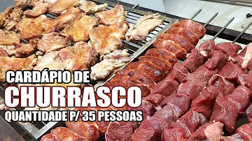 O que comprar para churrasco 40 pessoas?