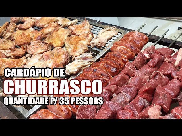 CARDÁPIO DE CHURRASCO SIMPLES PARA 35 PESSOAS - RECEITAS DA ROSA class=