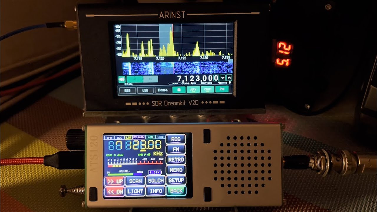 ATS120 vs ARINST SDR Dreamkit V2D на 40 метров - YouTube