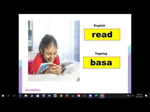 English Action Words to Tagalog For Beginners Tutorial# 3 - YouTube