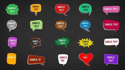 Animated Cartoon Speech Bubbles | After Effects template