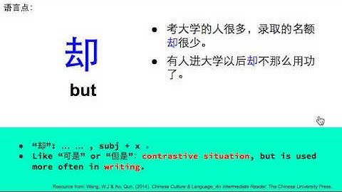 Chinese Grammar: 却 but (HSK 4)