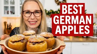 German Baked Apples with Marzipan Filling