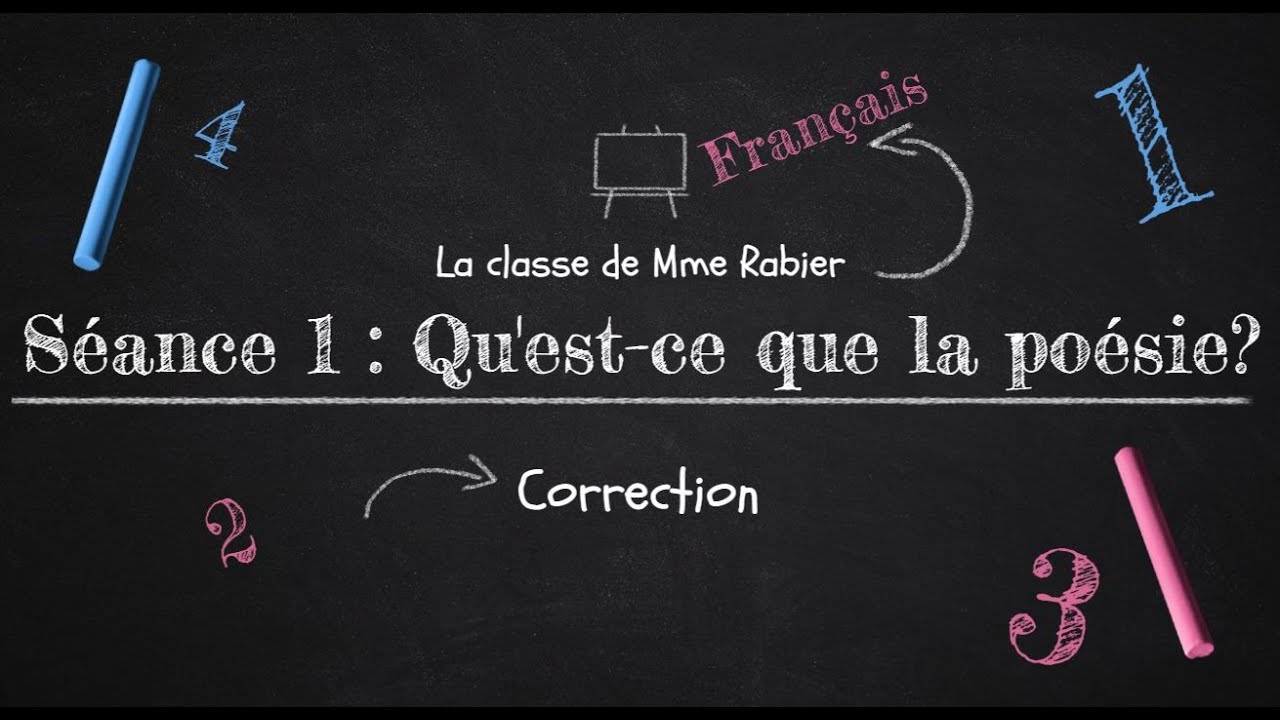 Séance 1: Qu'est-ce que la poésie ? - YouTube