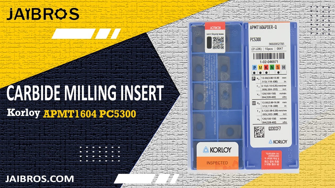 Korloy Carbide Insert of APMT1604 pder pc5300 Jaibros (CNC Machine Tools) YouTube