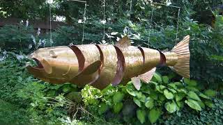 Swimming Salmon Mobile for Home and Garden