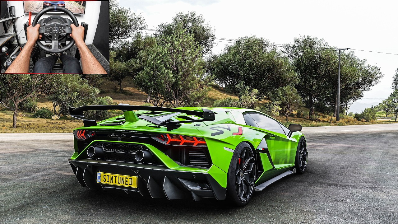 1600HP Lamborghini Aventador SVJ -  Forza Horizon 5 | Thrustmaster T300RS Gameplay
