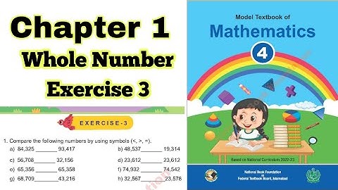 Class 4 math chapter 1 Exercise 3  | Whole Number |National book foundation|2024| ilmi darasgah