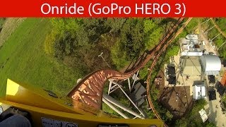 Holiday Park - Expedition GeForce (Mega Coaster) - Onride [Erste Reihe / POV]