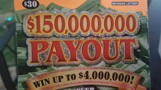 PROFIT ZONE! $30 TICKET! $150 MILLION PAYOUT! MICHIGAN LOTTERY
