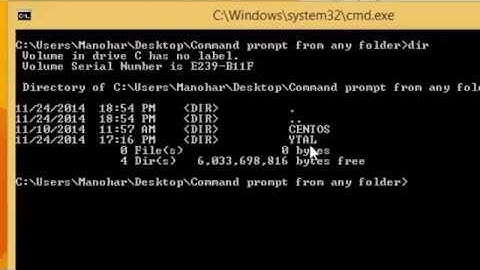 Open Command Prompt from any Folder easy way(ShortCut)