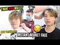 MY KPOP GLOWUP JOURNEY | Mullet Style Haircut | DIY DYEING | from long hair to bald…