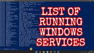How to List All Windows Services using PowerShell or Command Line