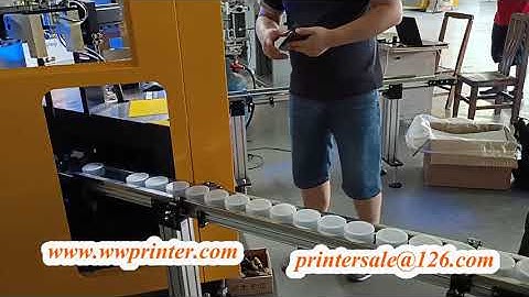 2 Color Plastic Jar Screen Printer with Camera registration CNC02