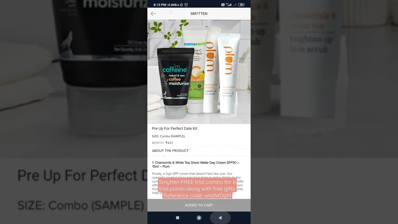 Smytten FREE trial combo for 6 trial points along with free gifts. Reference code: wndWDgM