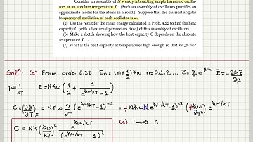 5.20 Heat capacity of an assembly of harmonic oscillators