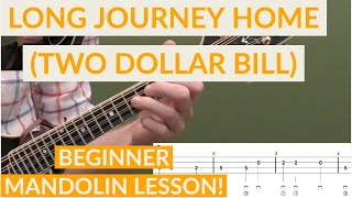 Long Journey Home | Beginner Bluegrass Mandolin Lesson With Tab