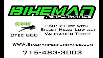 Ctec 800 with Bikeman Head and Y Pipe Dyno Validation Testing