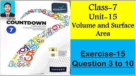 Class 7 Math Exercise 15 Question 3 to 10 || New countdown third edition class 7 exercise 15