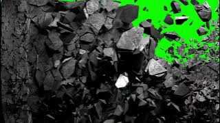 FREE HD Green Screen ROCKS SMASHING WALL REVEAL