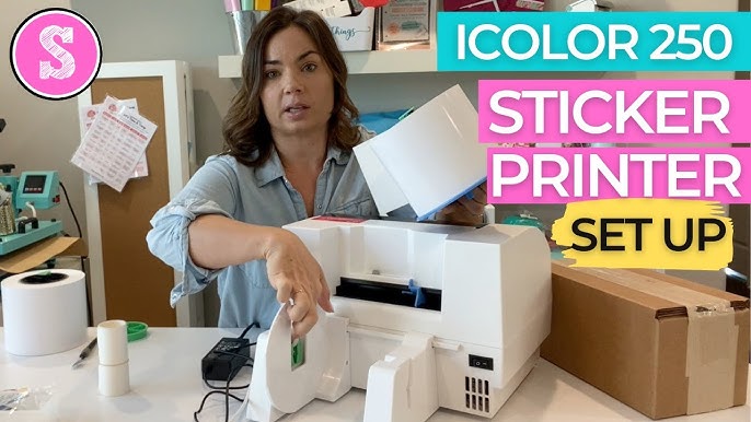 😍 iColor 250 Print and Cut Sticker Printer Setup (& CustomCUT Software) 