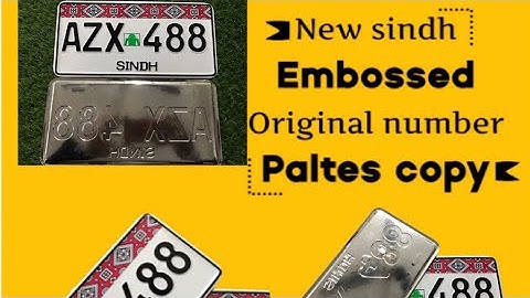 Number plates Embossed || sindh new number plates original copy embossed
