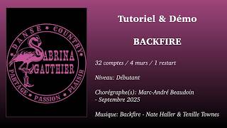 BACKFIRE débutant Line Dance TUTO - DEMO par Danse Country Sabrina Gauthier