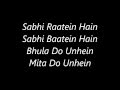 Atif Aslam's Aadat's Lyrics