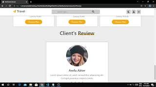 #05 Review section | Dark and light mode travel website design | #codershakil