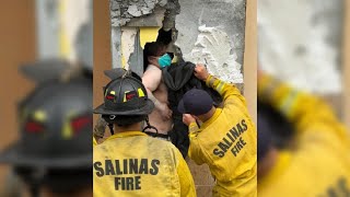 Man trapped for half a day in wall void near Salinas theater arrested for burglary