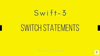 04. Switch Statements in Swift 3