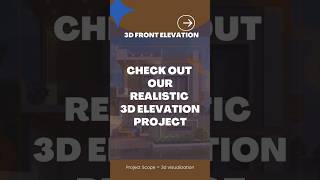 Modern Corner Elevation Design 🏠 | 3d elevation | Exterior designing | 3d visualization #shortvideo