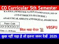 CO Curricular 5th Semester VBSPU 2025 , CO Curricular  CCSU JNCU RMLAU MJPRU BU JHANSI RMPPSU MSDU