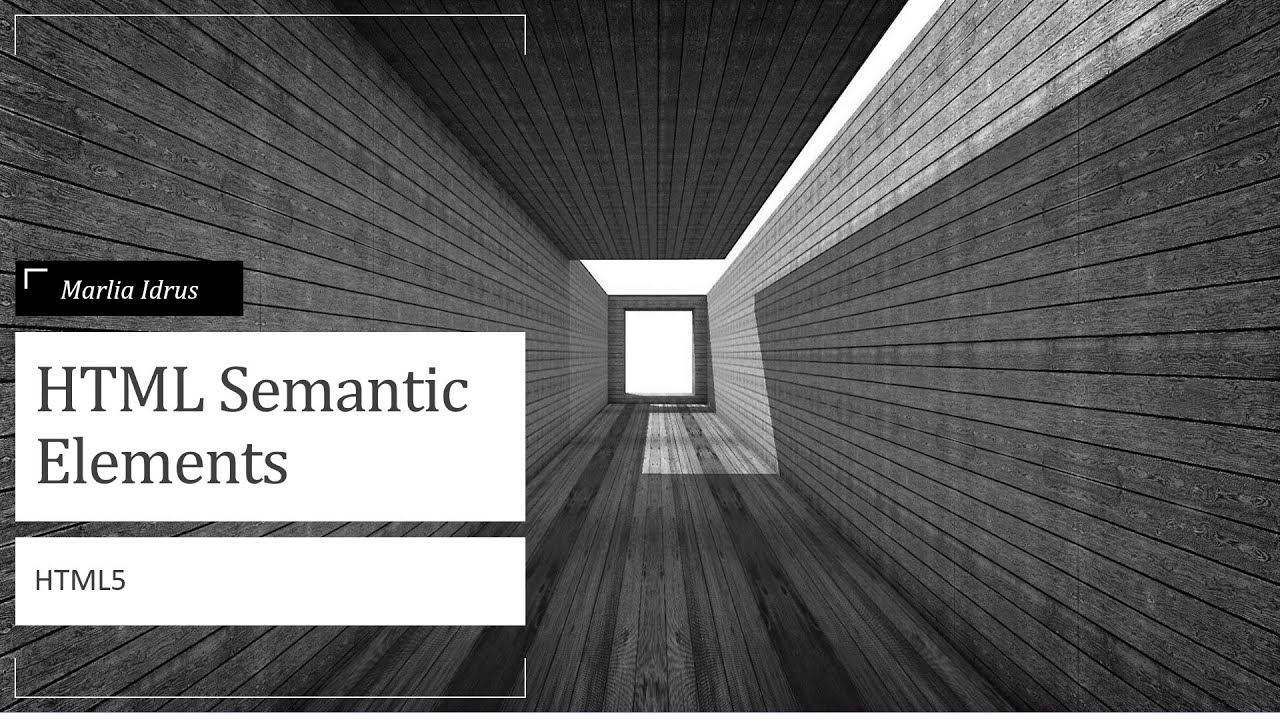 HTML Semantic Elements (Part 1) - YouTube