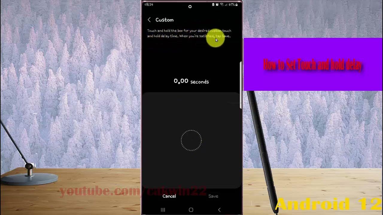 Samsung Galaxy S22 Ultra How to Set Touch and hold delay YouTube