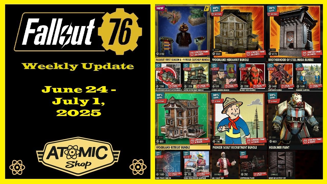 New Atomic Shop Weekly Update from June 24 To July 1, 2025 - Fallout 76 Atomic Shop Update