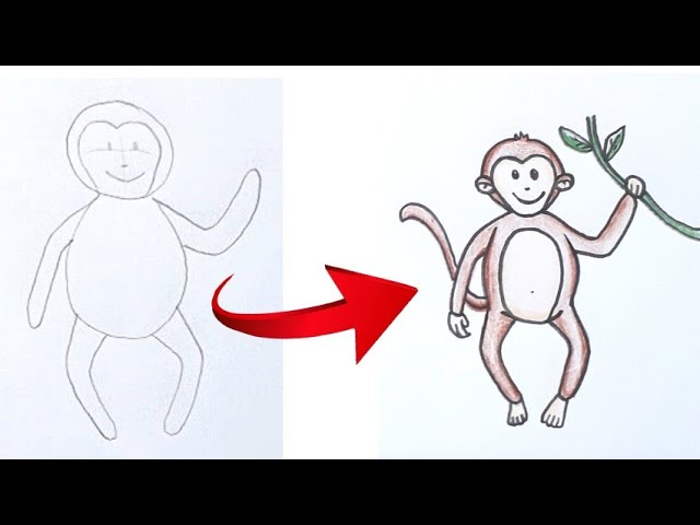 Como Desenhar Um Macaco (Muito Fácil) - Aprender a Desenhar