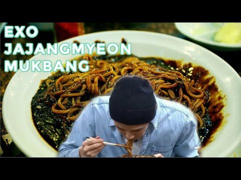 exo jajangmyeon mukbang (엑소 먹방 / EXO MUKBANG)