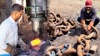 From Raw Ships Iron Chain to Tool : Hammer Production Process