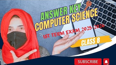Answer key 🔑 computer science 8 |1st term Exams 2025-2026 |complete solution 