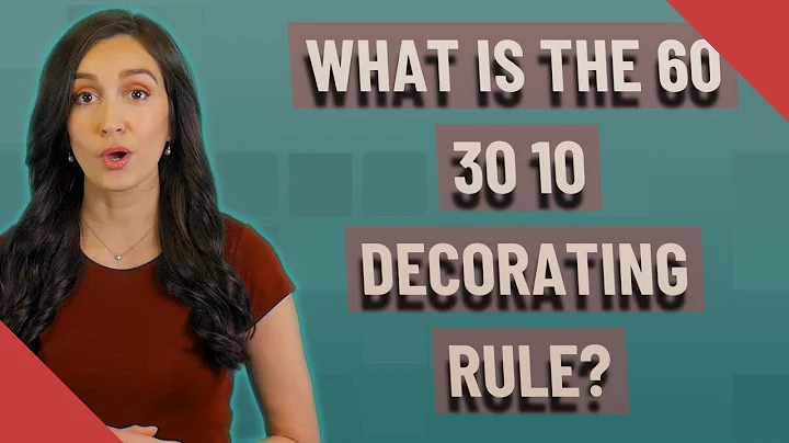 What is the 60 30 10 decorating rule?