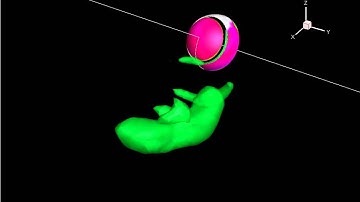 flow visualization around parachute by fluid-motion coupled simulation