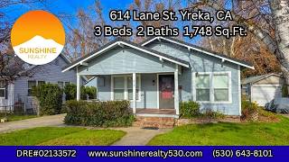 614 Lane St, Yreka CA | 3 Bed / 2 Bath | 1,748 Sq Ft Home for Sale in Northern California