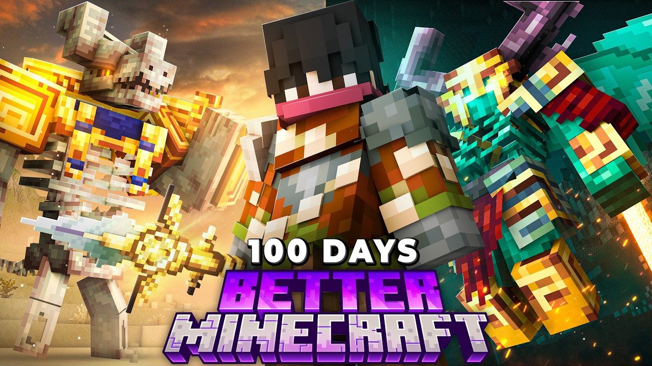 I Spent 100 Days in BETTER Minecraft Hardcore