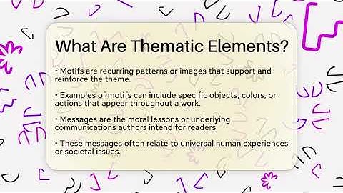 What Are Thematic Elements? - The Prose Path